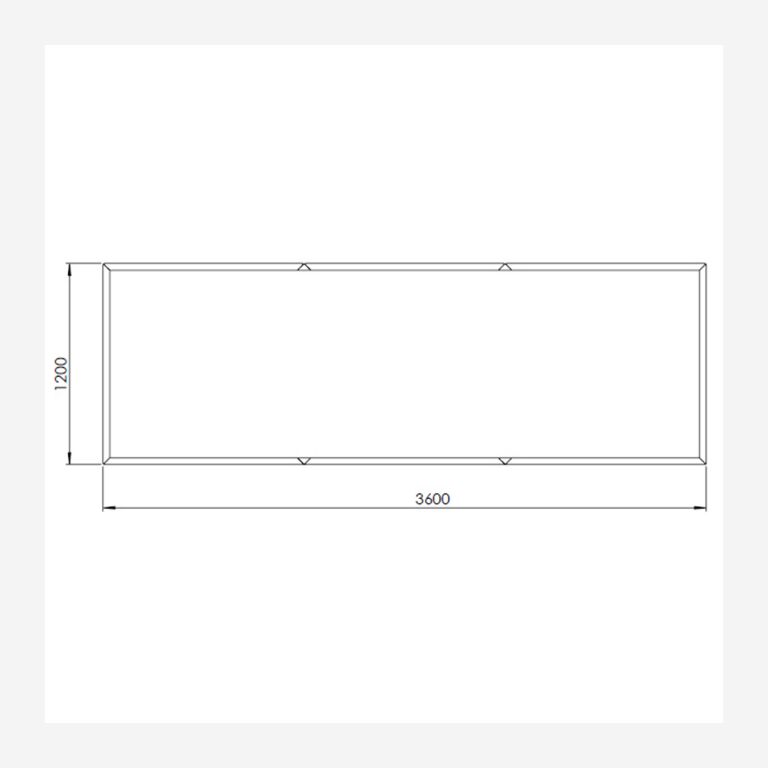 Pflanzgefäß aus pulverbeschichtetem Stahl Texas xxl 360 x 120 cm