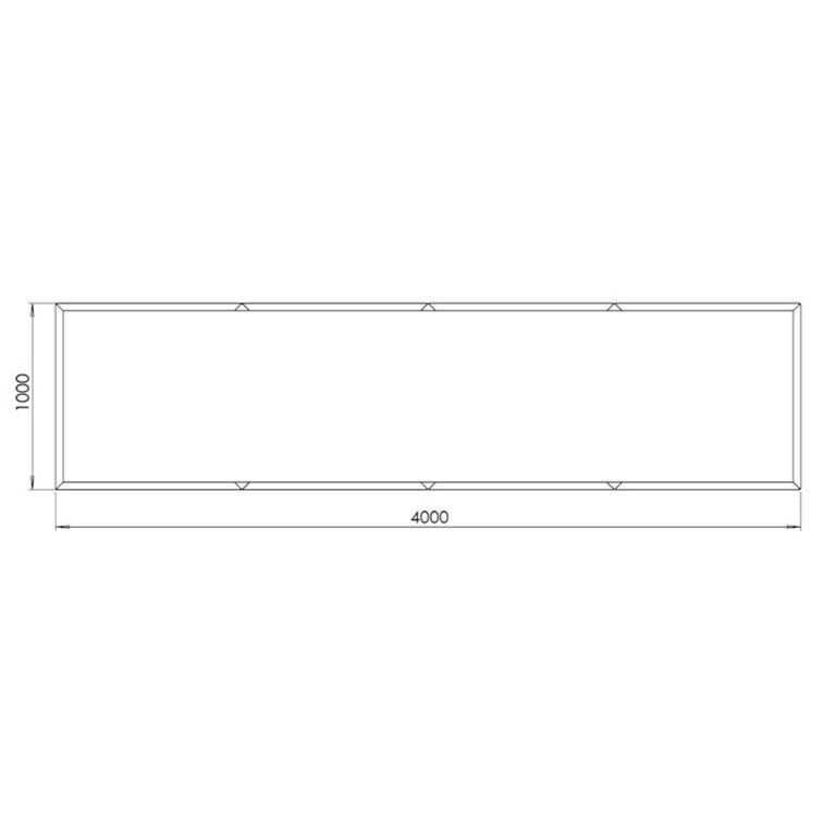 Hochbeet aus pulverbeschichtetem Stahl Texas xxl 400 x 100 cm