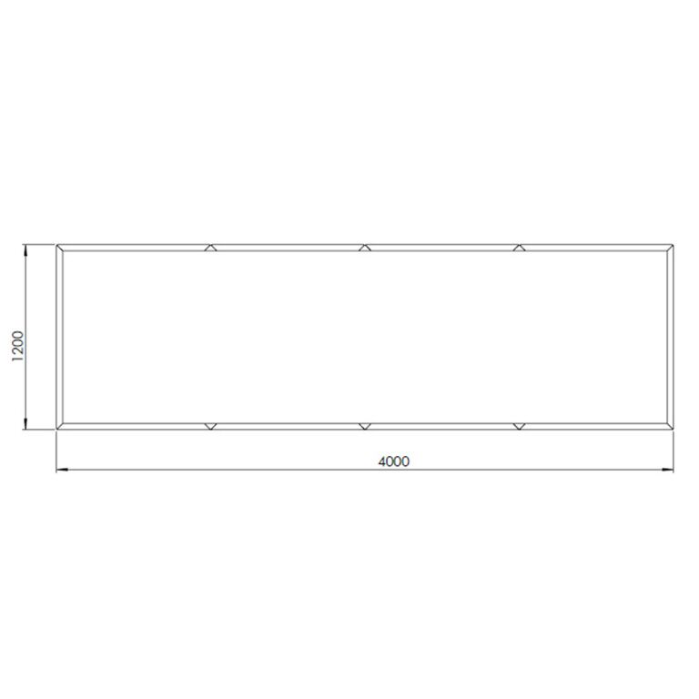 Pflanzgefäß aus Cortenstahl Texas xxl 400 x 120 cm