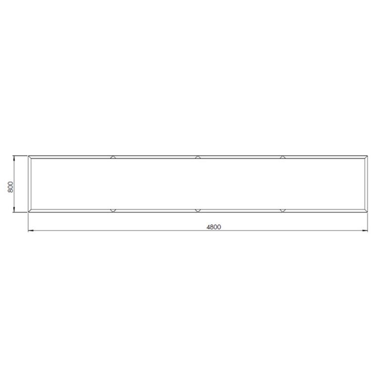 Pflanzgefäß aus Cortenstahl Texas xxl 480 x 80 cm