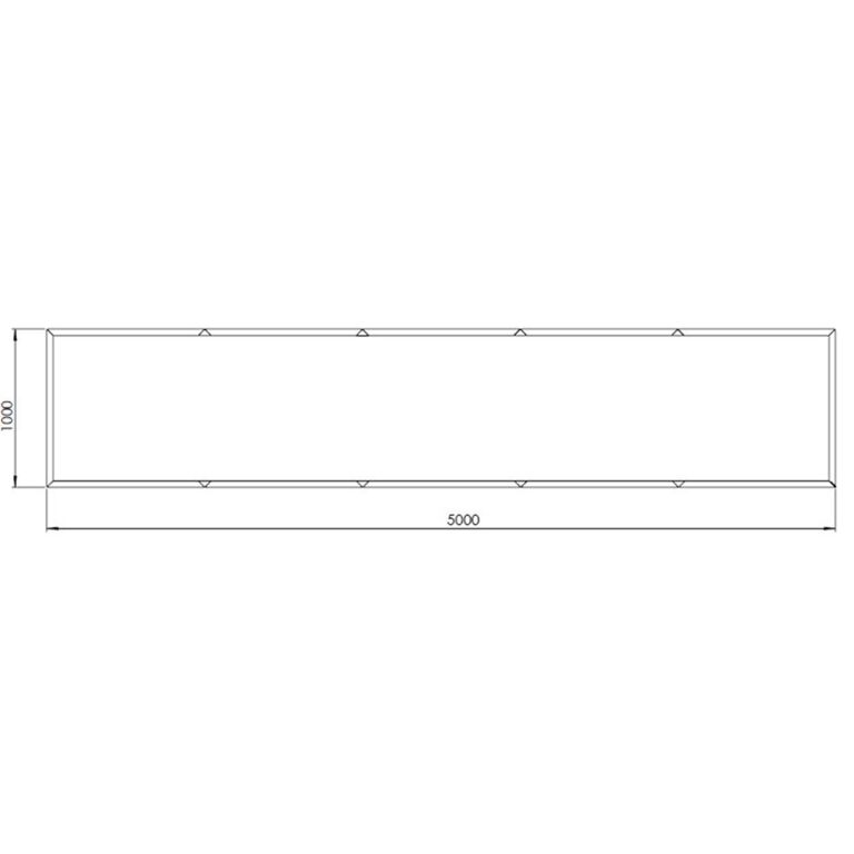 Hochbeet aus pulverbeschichtetem Stahl Texas xxl 500 x 100 cm