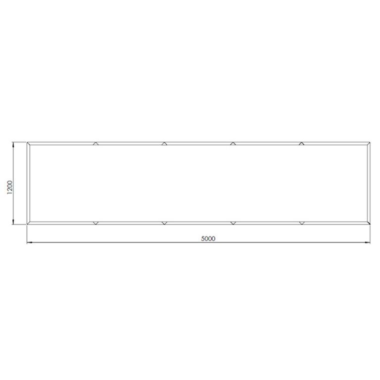 Hochbeet aus Cortenstahl Texas xxl 500 x 120 cm