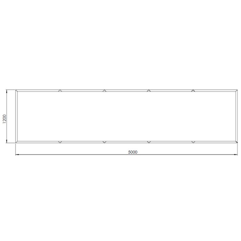 Hochbeet aus pulverbeschichtetem Stahl Texas xxl 500 x 120 cm