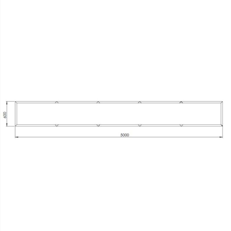 Pflanzgefäß aus pulverbeschichtetem Stahl Texas xxl 500 x 60 cm