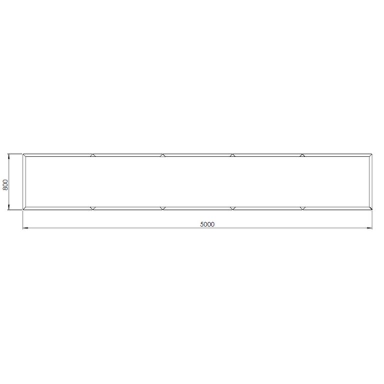 Pflanzgefäß aus pulverbeschichtetem Stahl Texas xxl 500 x 80 cm