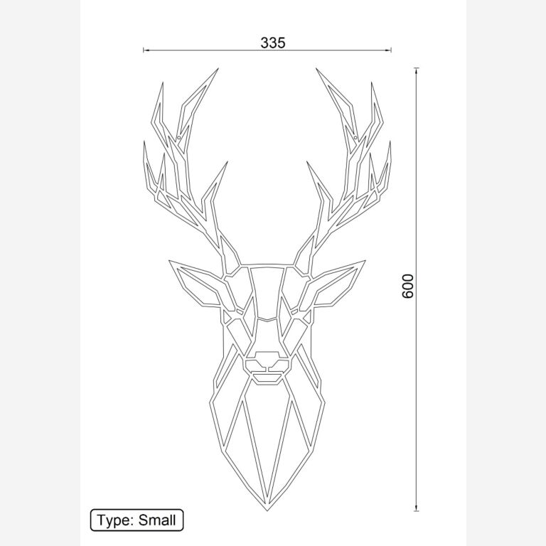 Wanddekoration aus Cortenstahl Hirsch 1.0