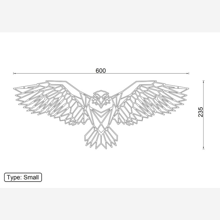 Wanddekoration aus Metall Adler