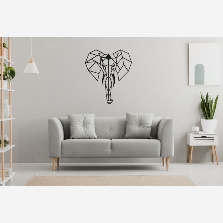 Wanddekoration aus Metall Elefant 2.0
