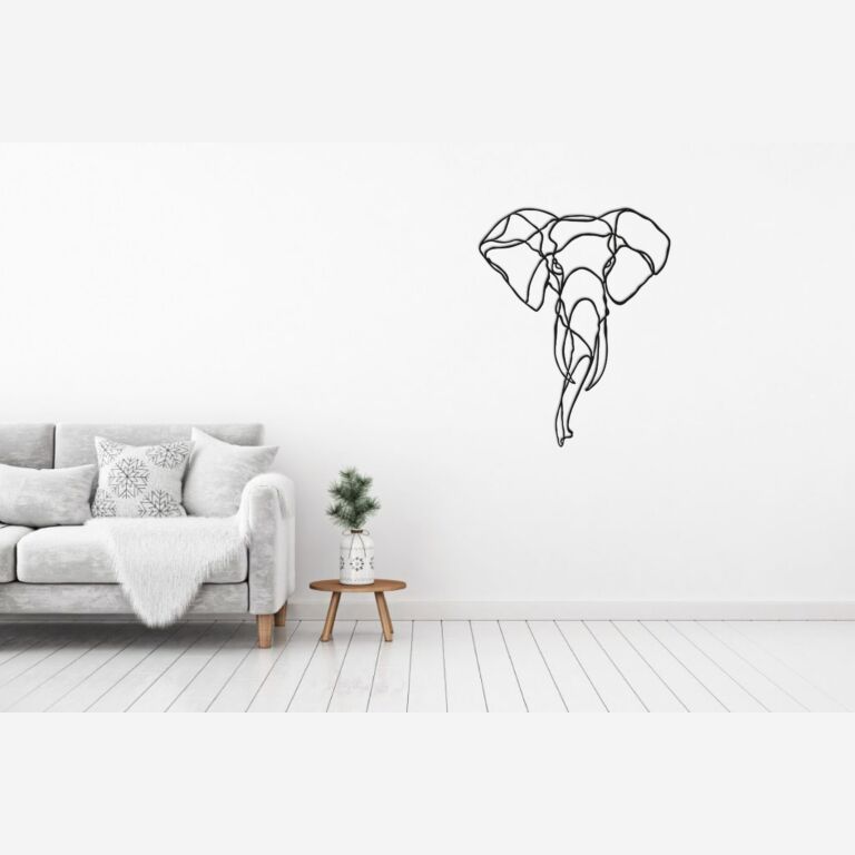 Wanddekoration aus Metall Elefant 1.0