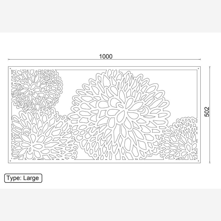 Wanddekoration aus Metall Blume 2.0