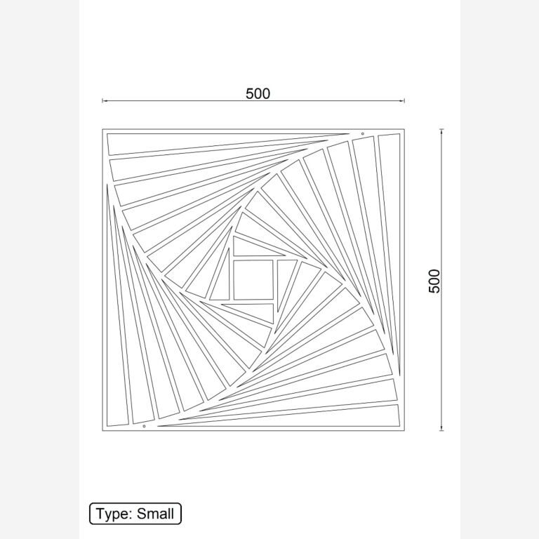 Wanddekoration aus Metall Geometrische Formen 3.0