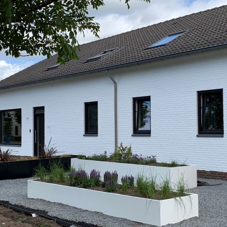 Pflanzgefäß aus pulverbeschichtetem Stahl Texas xxl 4000x1000