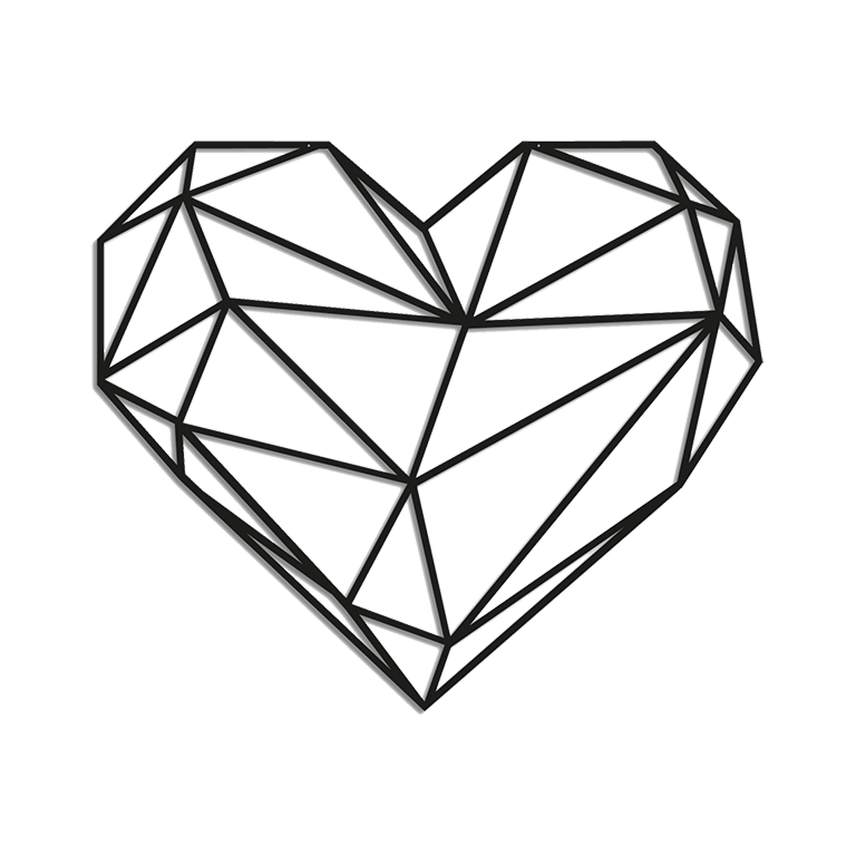 Wanddekoration aus Metall Heart