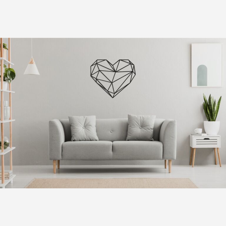 Wanddekoration aus Metall Heart