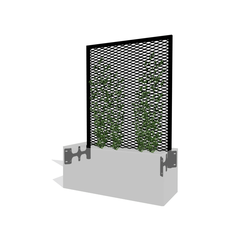 Schwarze Rankgitter für Pflanzkübel 50 x 100 cm