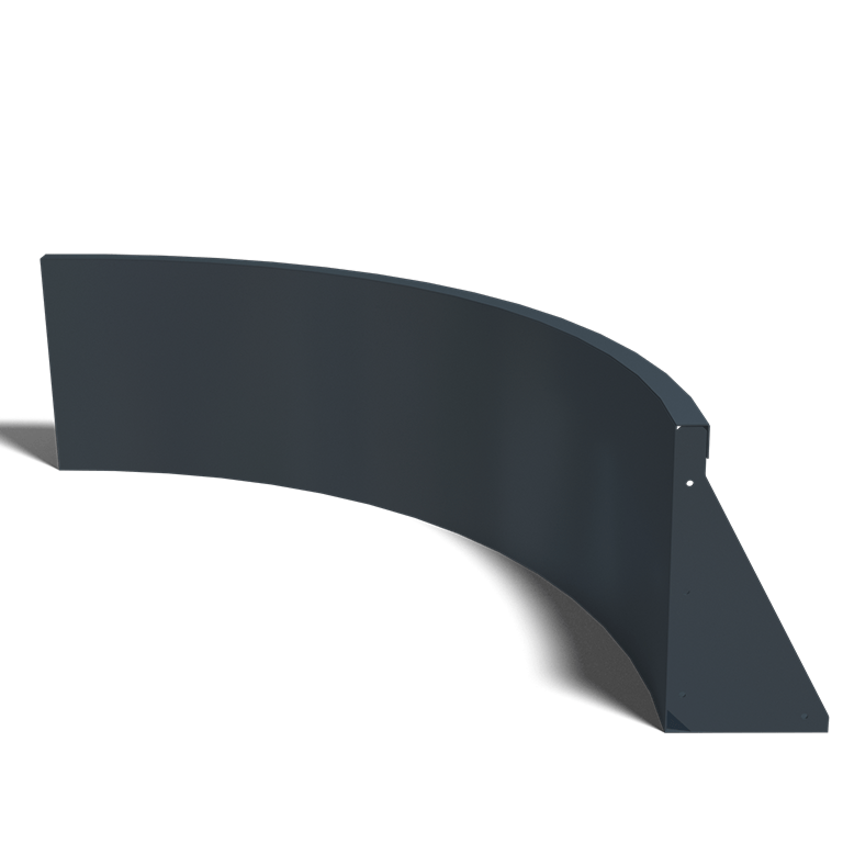 Innenbogen der Stützwand aus pulverbeschichtetem Stahl 1000x1000mm (Höhe 400mm)