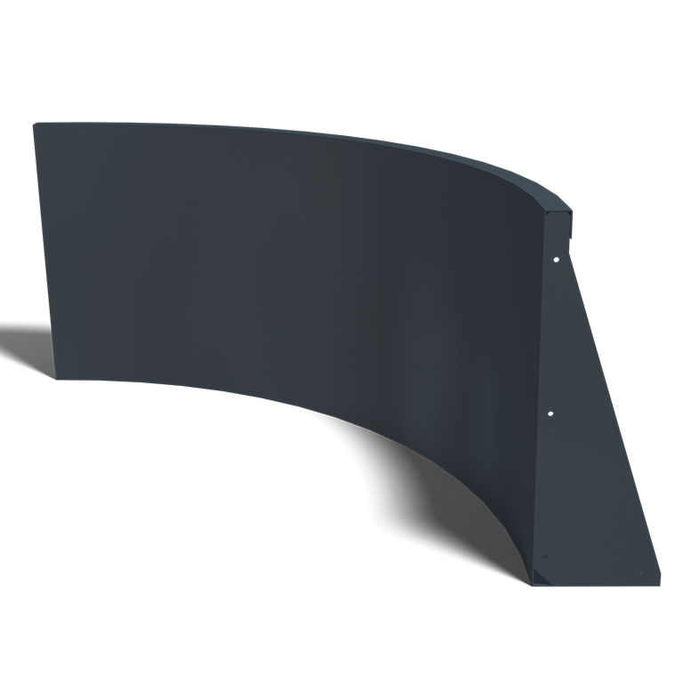 Innenbogen der Stützwand aus pulverbeschichtetem Stahl 1000x1000mm (Höhe 600mm)