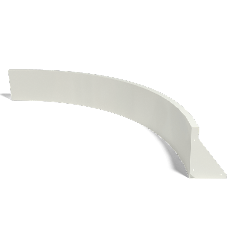 Innenbogen der Stützwand aus pulverbeschichtetem Stahl 1500x1500mm (Höhe 300mm)