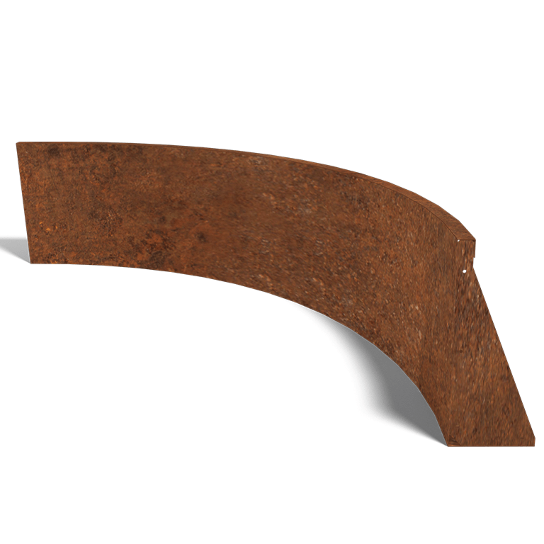 Innenbogen der Stützwand aus Cortenstahl 1500x1500mm (Höhe 500mm)