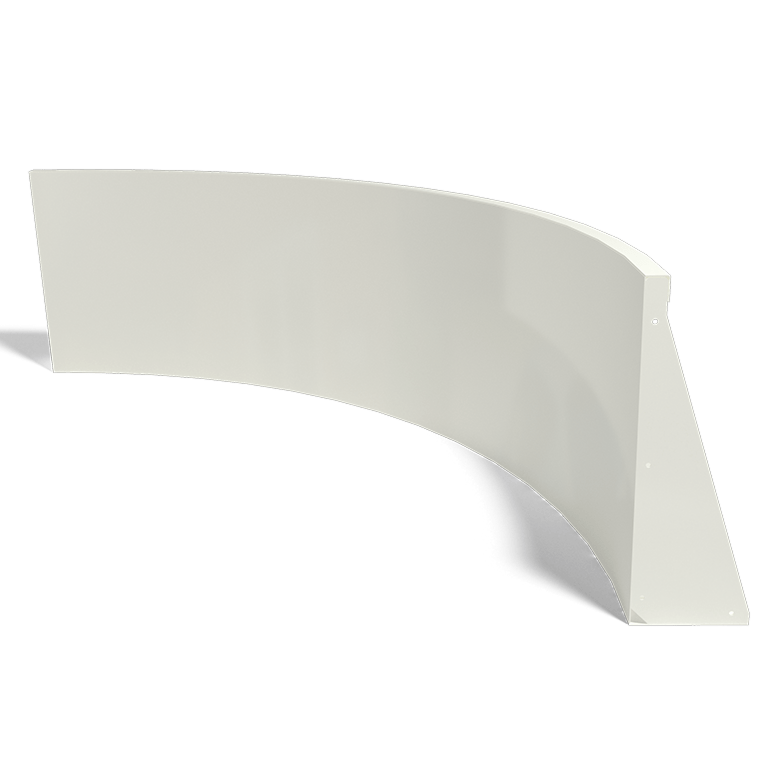Innenbogen der Stützwand aus pulverbeschichtetem Stahl 1500x1500mm (Höhe 600mm)