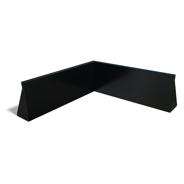 Innenecke der Stützwand aus pulverbeschichtetem Stahl 1000x1000mm (Höhe 400mm)