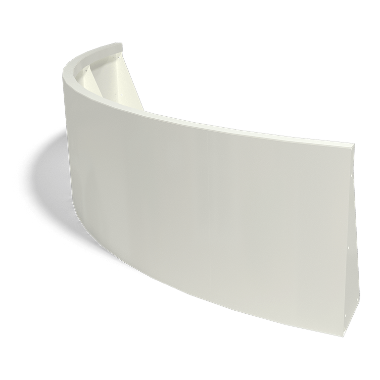 Stützwand aus pulverbeschichtetem Stahl Außenbogen 1500x1500mm (Höhe 500mm)