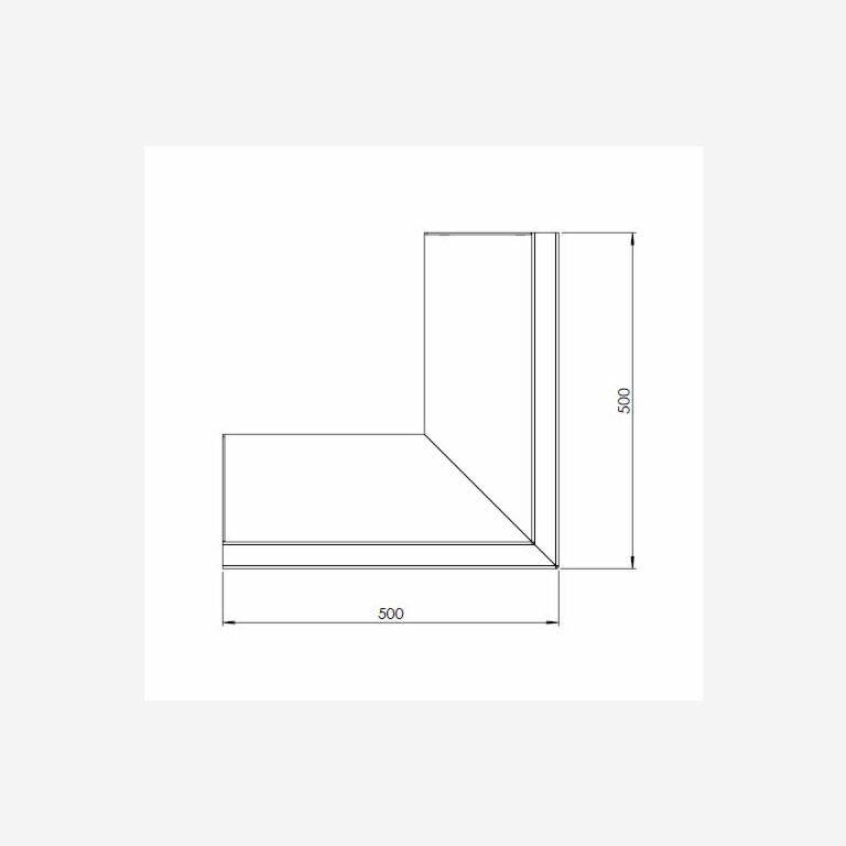 Außenecke der Stützwand aus Cortenstahl 50 x 50 cm (Höhe 50 cm)