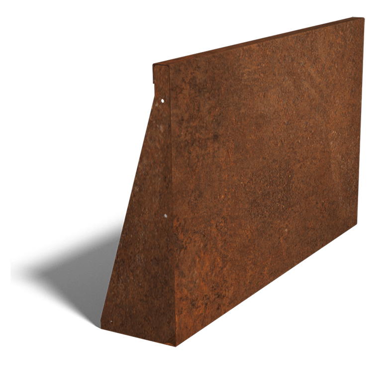 Stützwand aus Cortenstahl gerade 1000mm (Höhe 600mm)