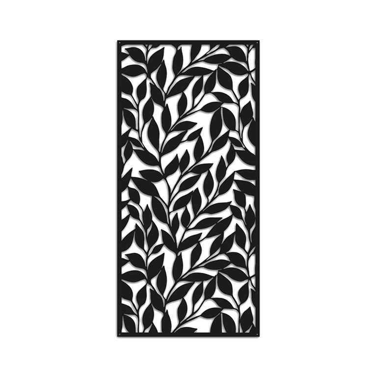 Wanddekoration aus Metall Blätter
