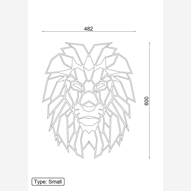 Wanddekoration aus Metall Löwe 1.0