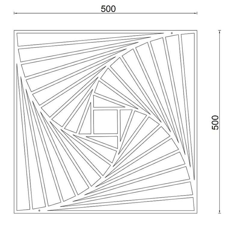 Wanddekoration aus Metall Geometric Pattern 3.0