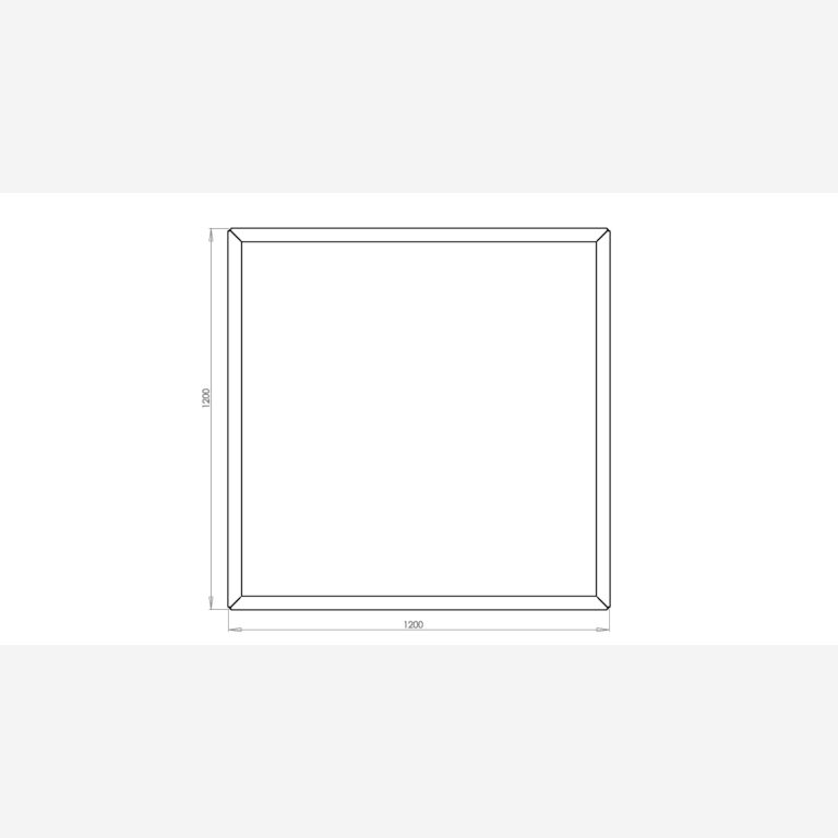 Pflanzgefäß aus pulverbeschichtetem Stahl Miami 1200x1200