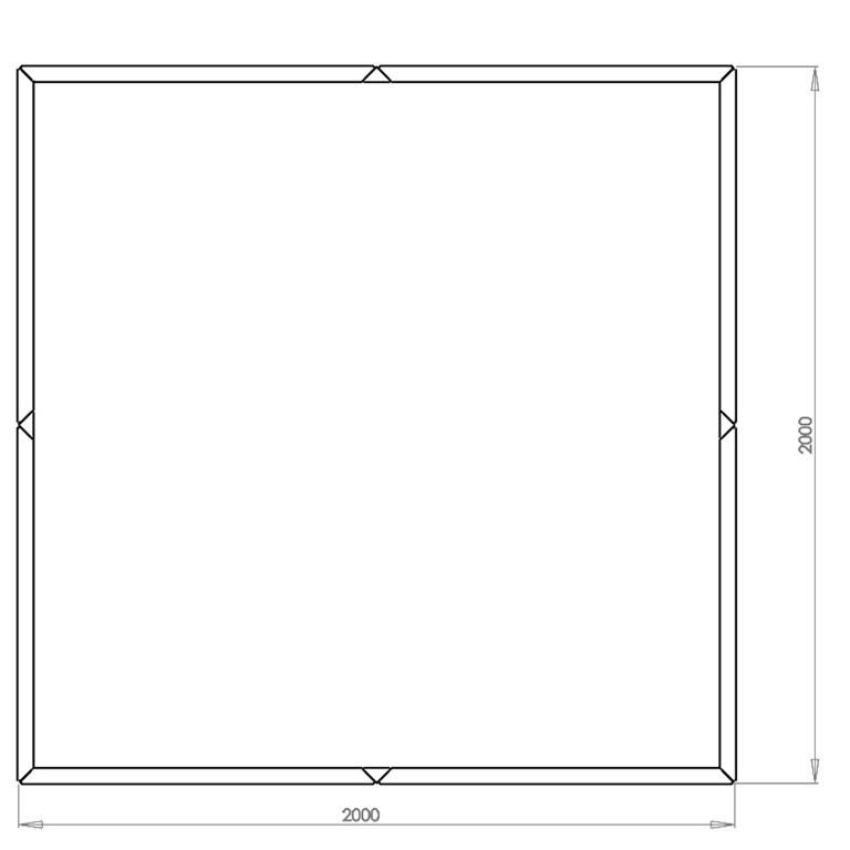 Pflanzgefäß aus Cortenstahl Miami xxl 200 x 200 cm