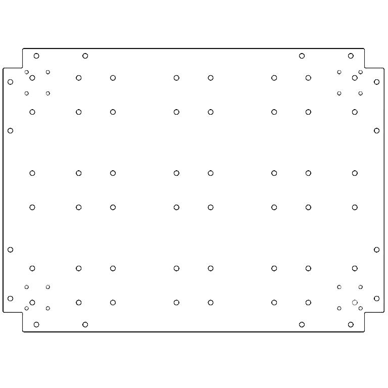 Bodenplatte aus verzinktem Stahl 60 x 80 cm
