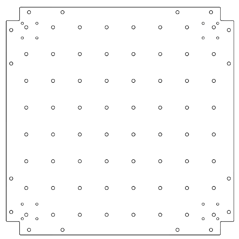 Bodenplatte aus verzinktem Stahl 70 x 70 cm