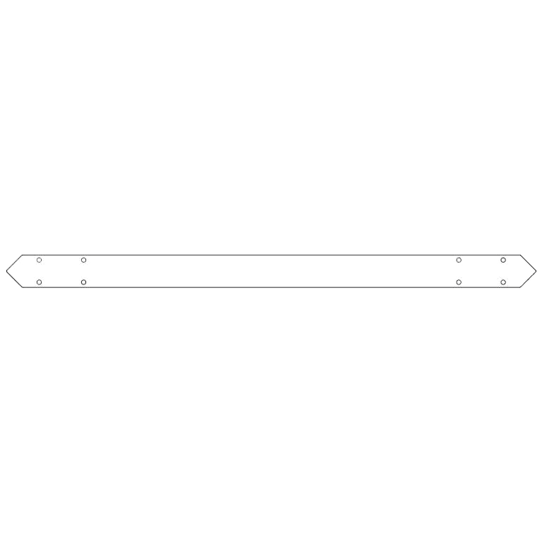 Bodenplattenverbinder aus verzinktem Stahl 120 cm
