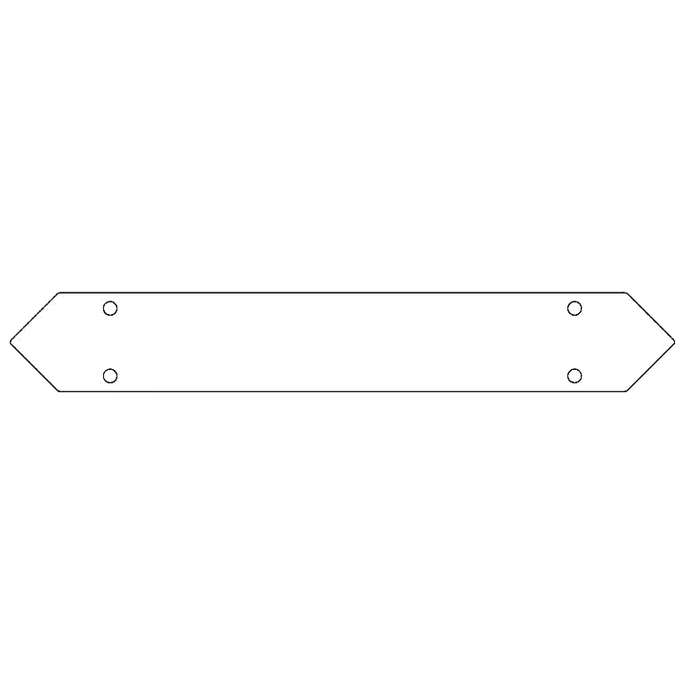 Bodenplattenverbinder aus verzinktem Stahl 50 cm