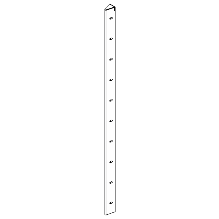Pulverbeschichtete Eckstück 30° 100 cm