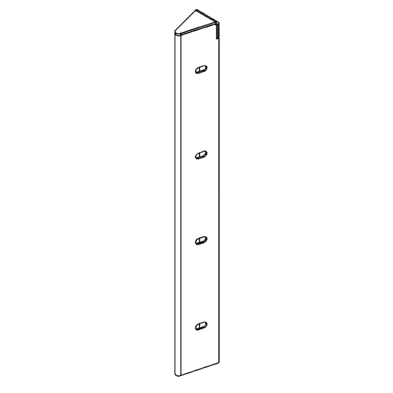 Pulverbeschichtete Eckstück 30° 40 cm