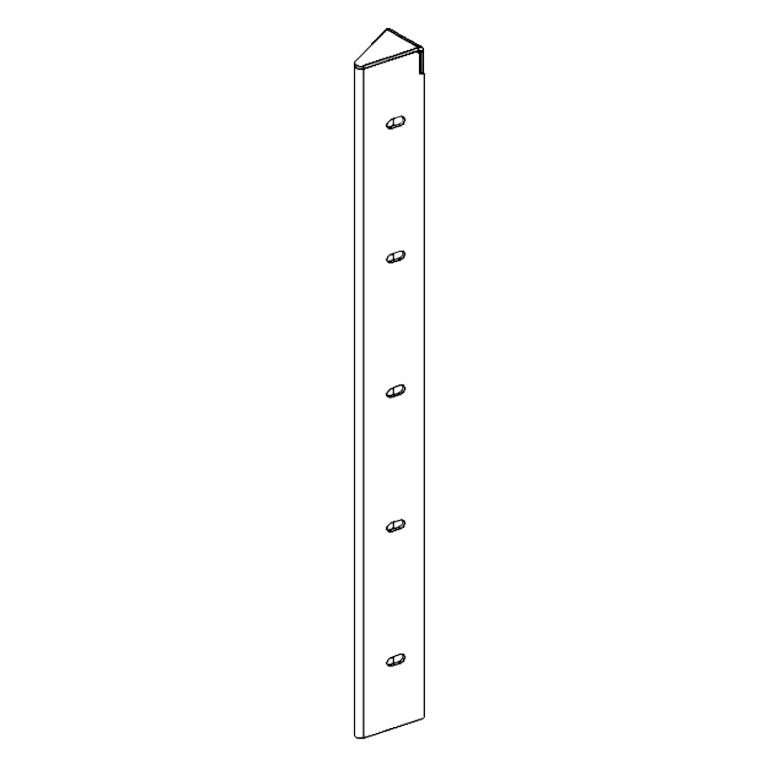 Pulverbeschichtete Eckstück 30° 50 cm