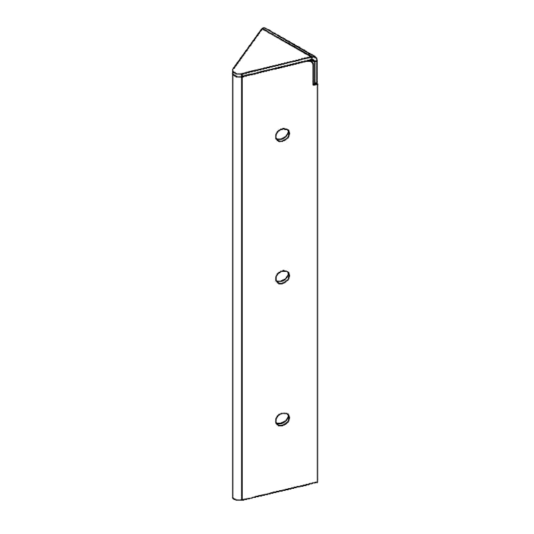 Cortenstahl Eckstück 45° 30 cm