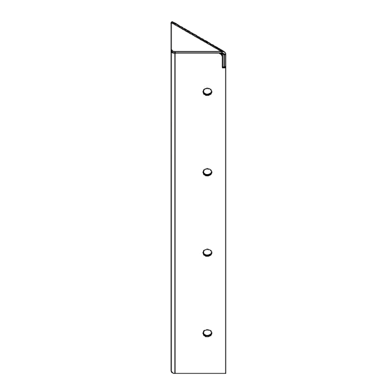 Pulverbeschichtete Eckstück 90° 40 cm