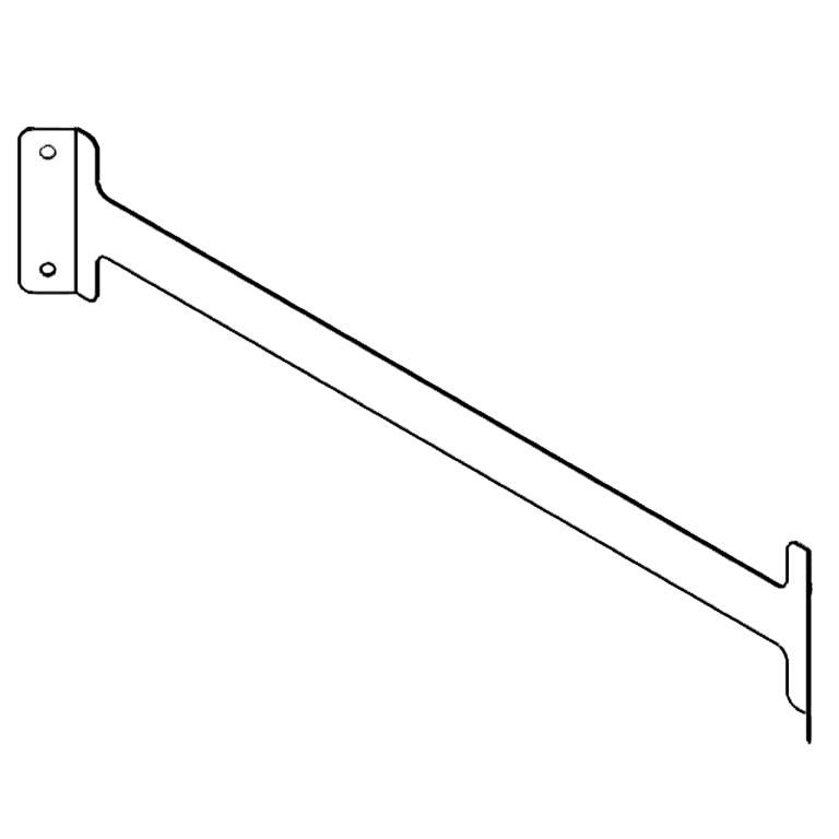 Kupplungsstrebe aus verzinktem Stahl 80 cm