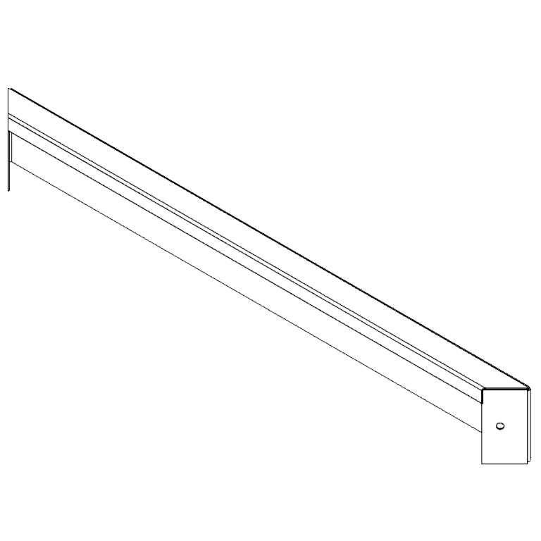 Pulverbeschichtete Stahlplatte 10 x 80 cm Pulverbeschichtete Stahlplatte 10 x 80 cm