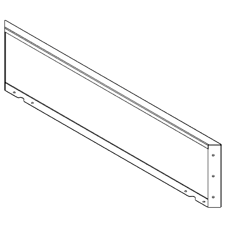 Pulverbeschichtete Stahlplatte 30 x 120 cm