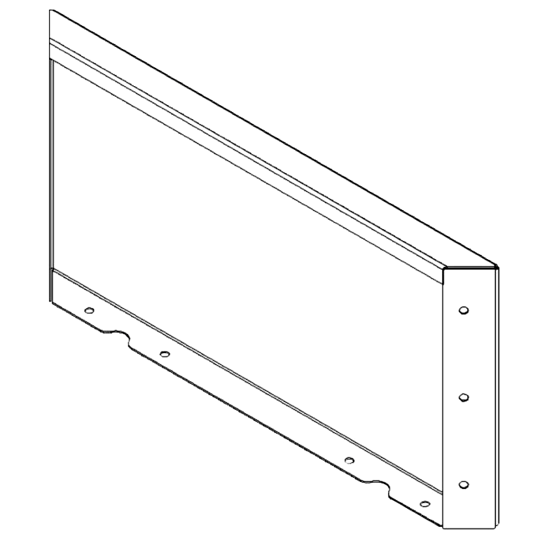 Pulverbeschichtete Stahlplatte 30 x 60 cm