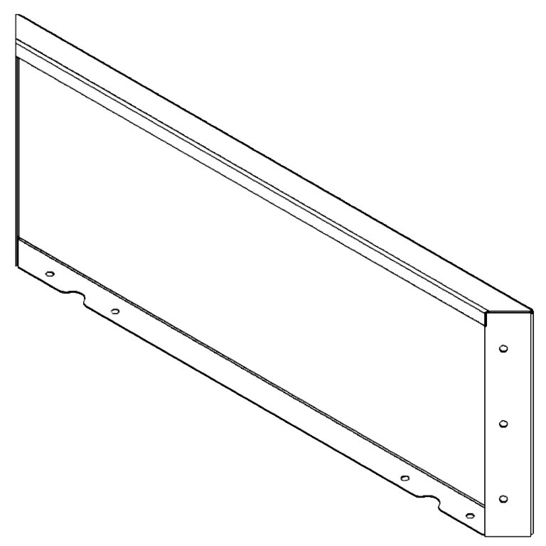 Cortenstahlplatte 30 x 80 cm