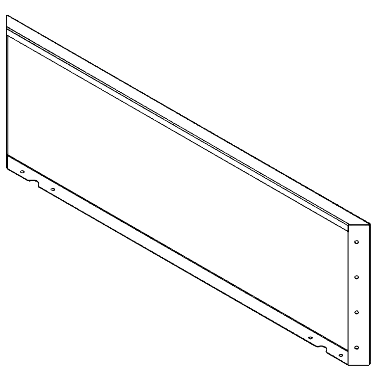 Pulverbeschichtete Stahlplatte 40 x 120 cm