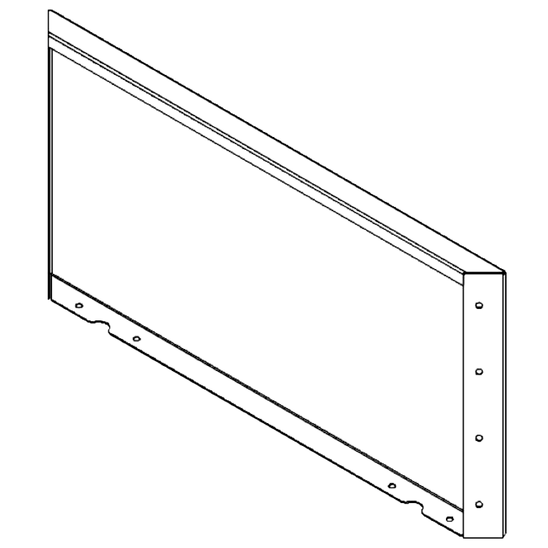 Cortenstahlplatte 40 x 80 cm