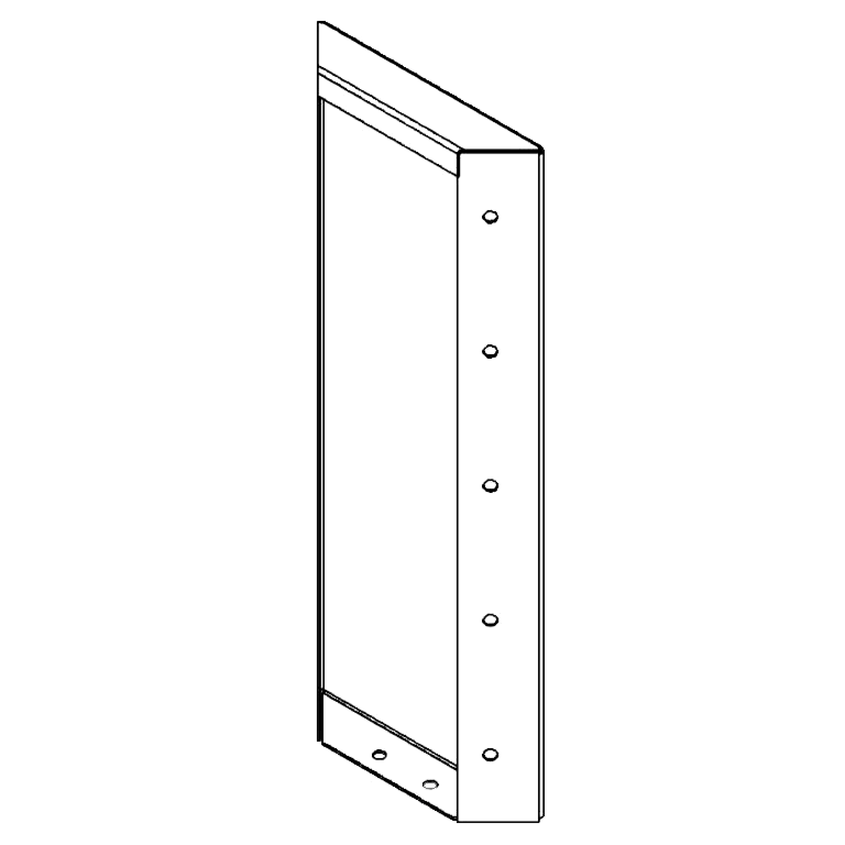 Cortenstahlplatte 50 x 20 cm